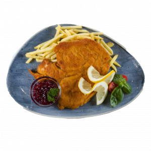 SCHNITZEL „WIENER ART“ MIT POMMES